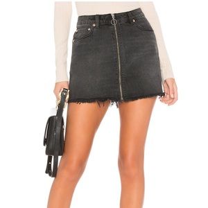 free people denim skirt